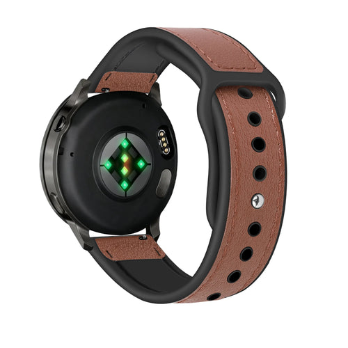 Bandz Correa cuero 'Híbrida' Garmin Venu 4 - 45mm (marrón)