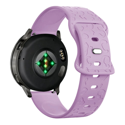 Bandz Correa silicona 'Leopard' Garmin Vivomove Luxe (violeta claro)