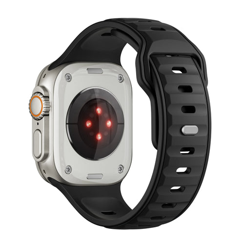 Silicone Premium Outdoor Strap, on a watch, 3/4 rear view
