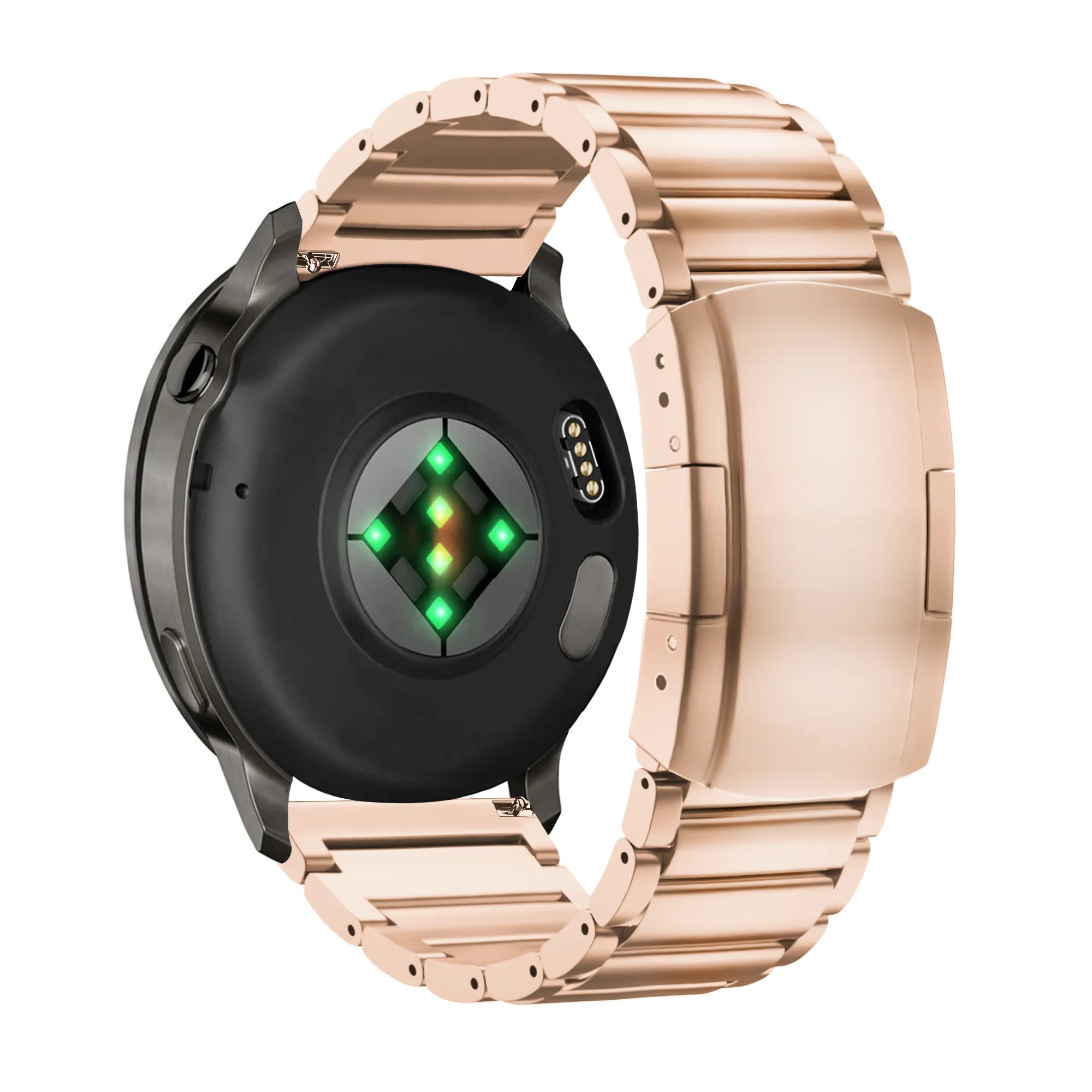 Bandz Garmin Forerunner 570 - 42mm Titanium Link Strap (Rose Gold)
