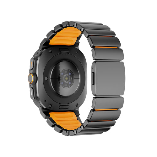 Bandz Correa titanio 'Hybrid' Samsung Galaxy Watch Ultra 2 (negro/naranja)