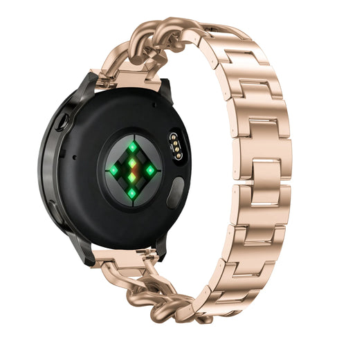 Bandz Garmin Vivoactive 5 Metal Strap 'Chains' (Rose Gold)