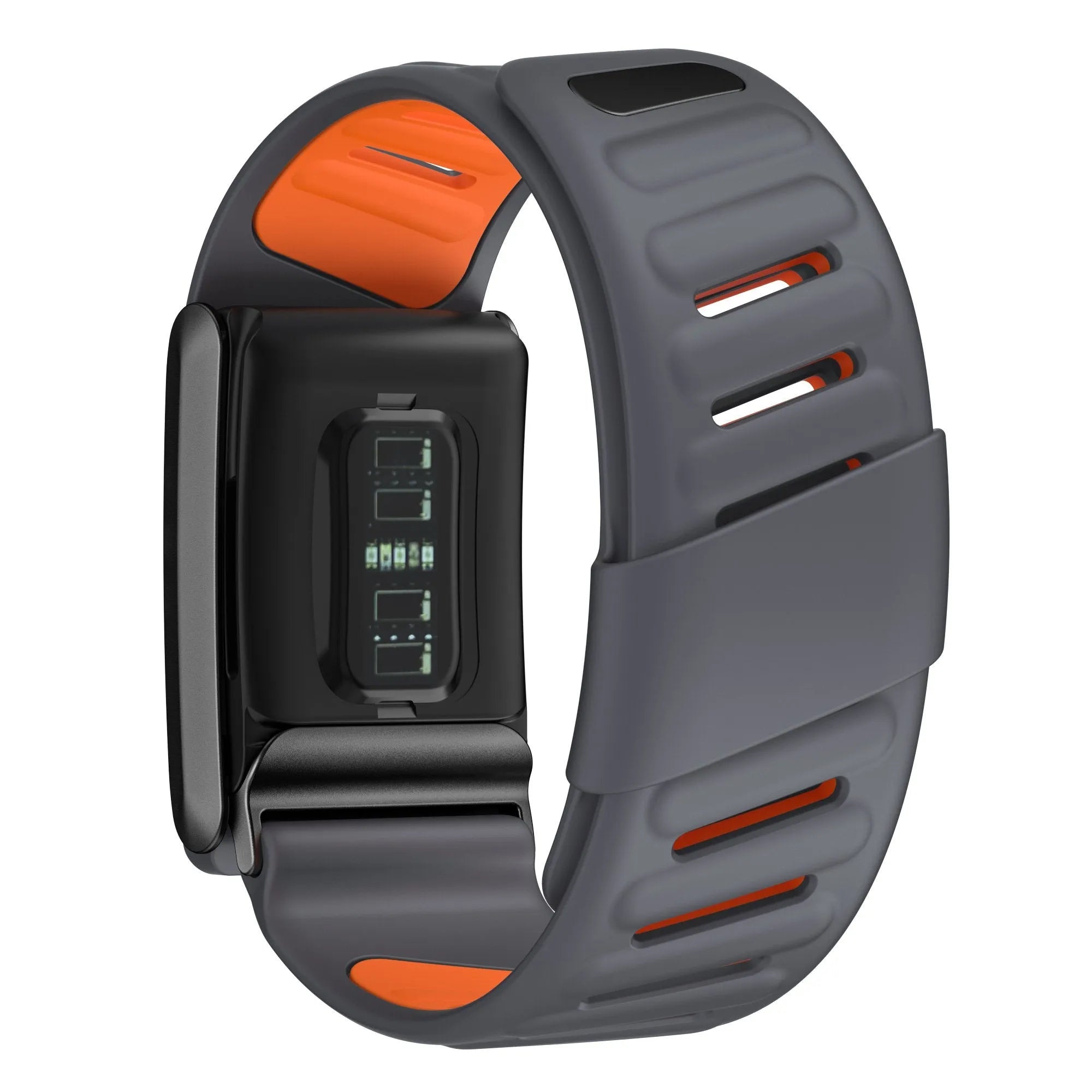 Correa deportiva compatible con Whoop 4.0 (gris oscuro/naranja)