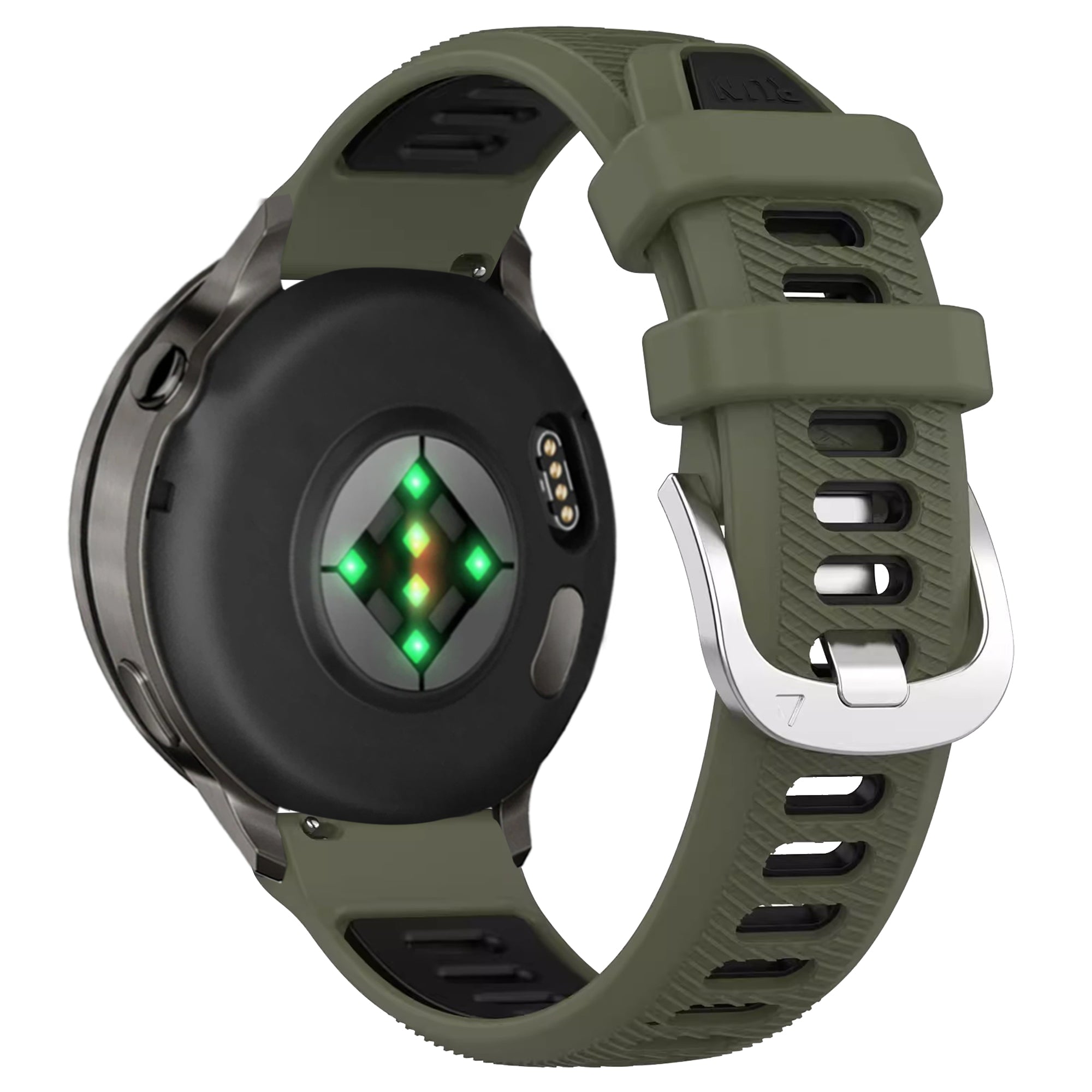 Bandz Correa deportiva con hebilla Garmin Forerunner 255s (verde oliva/negro)