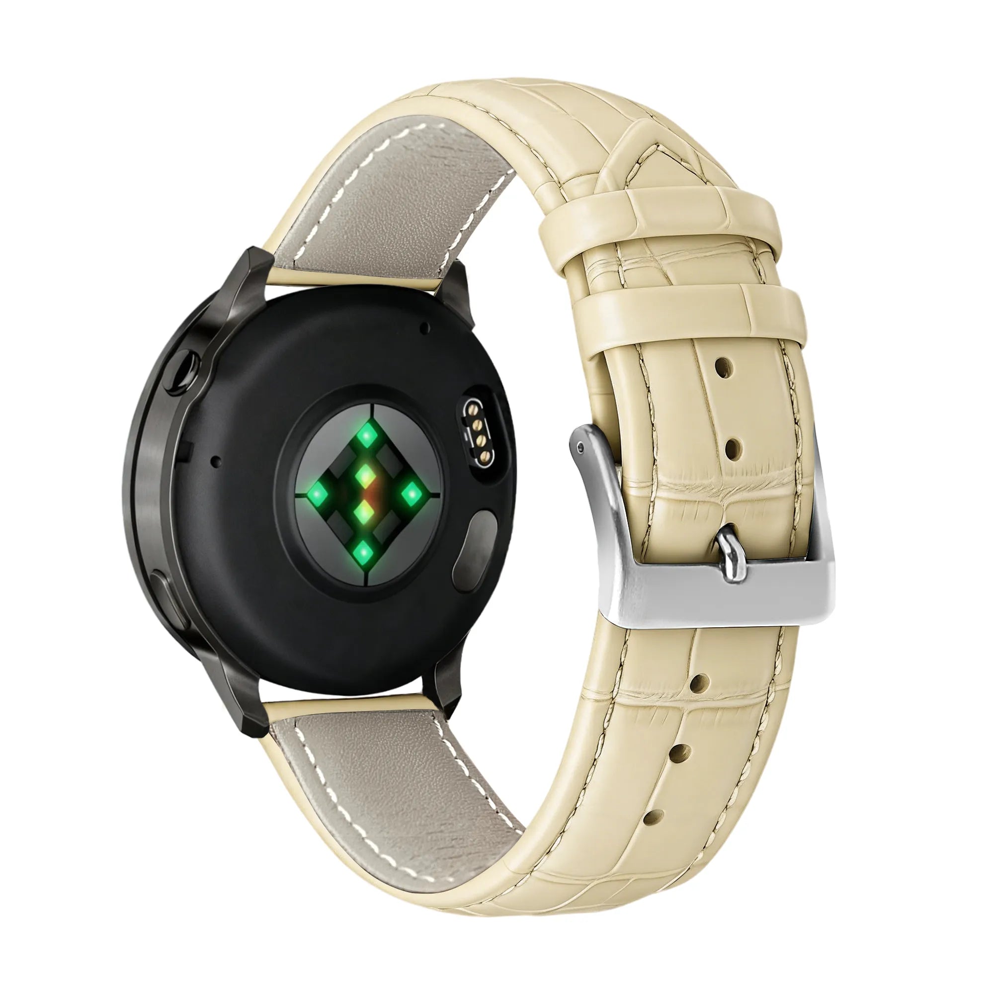 Bandz Correa cuero estilo cocodrilo Garmin Approach S42 (beige)