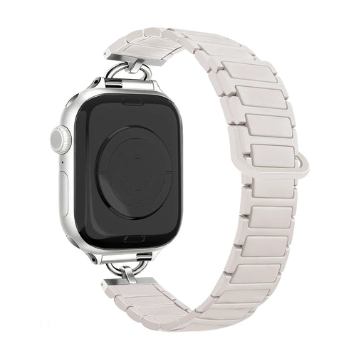 Bandz Correa silicona magnético 'fino' Apple Watch (blanco estrella)