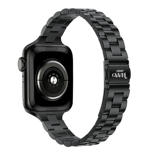 xoxo Wildhearts Correa acero fina Apple Watch (negro)