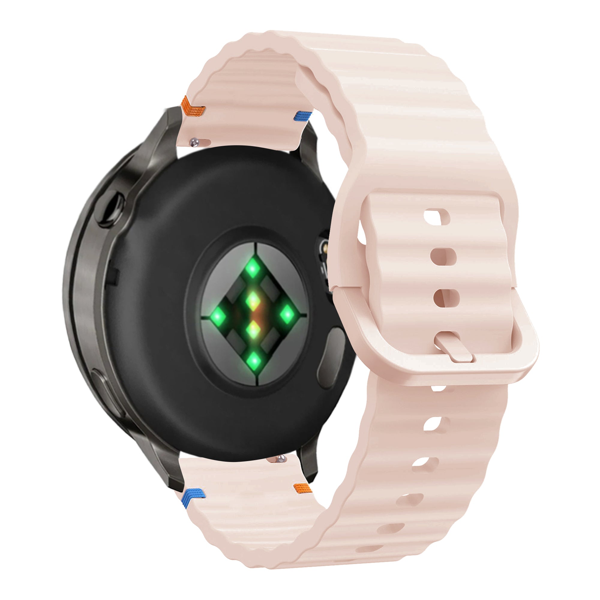 Bandz Garmin Forerunner 255s Silicone Strap 'Wave' (Light Pink)