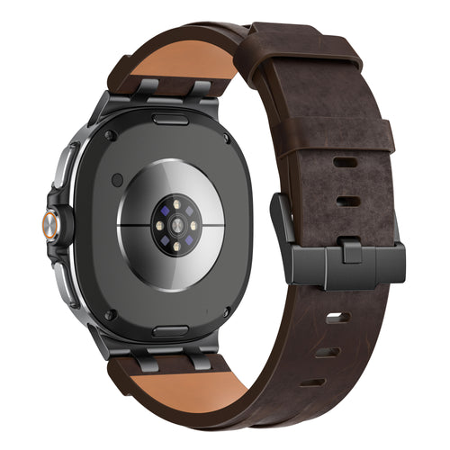 Correa cuero sólida Samsung Galaxy Watch 9 - 44mm (marrón café)