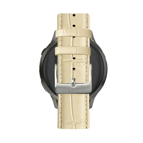 Bandz Correa cuero estilo cocodrilo Garmin Venu SQ (beige)
