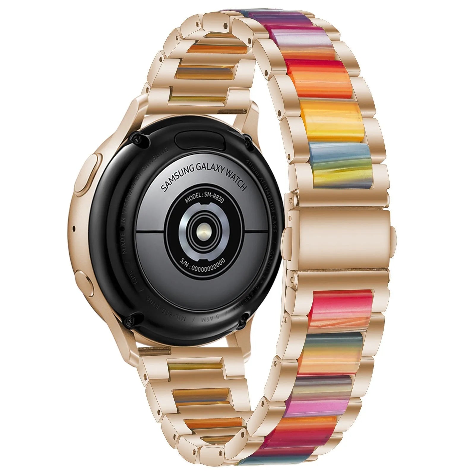 Correa resino y acero Amazfit GTR Mini (rosa dorado/colorida)