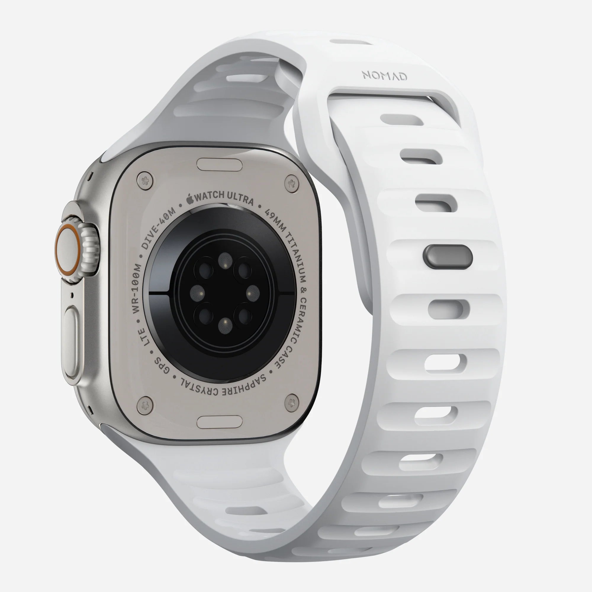 Nomad Correa silicona deportiva Apple Watch (blanco)