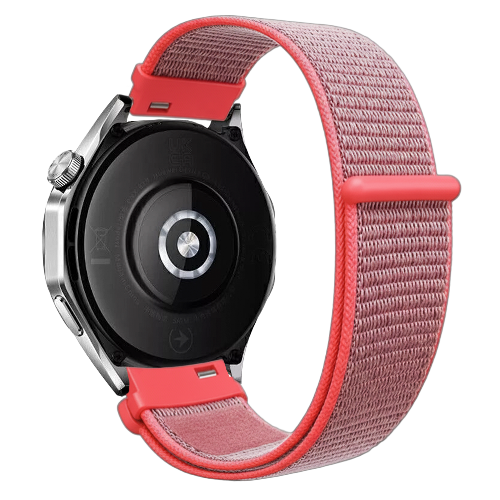 Withings ScanWatch 2 - 38 mm Correa de nylon (rosa/rojo)