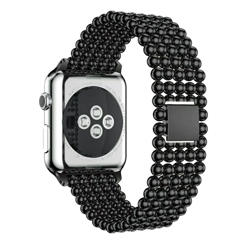 Correa de cuentas acero Apple Watch (negro)