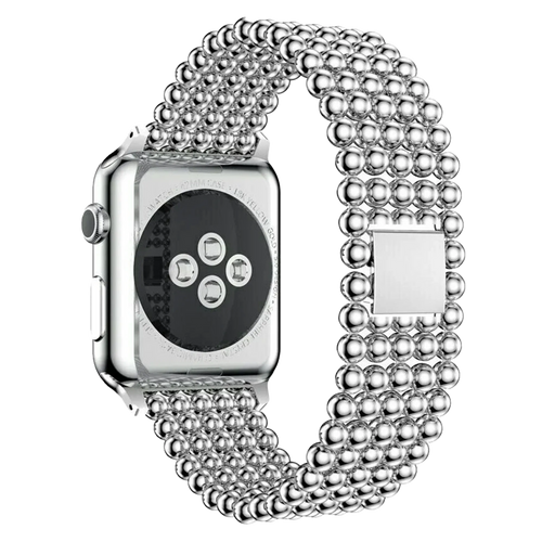 Correa de cuentas acero Apple Watch (plata)