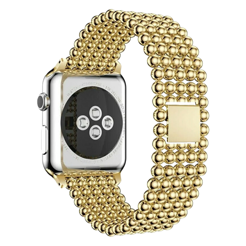 Correa de cuentas acero Apple Watch (dorado)
