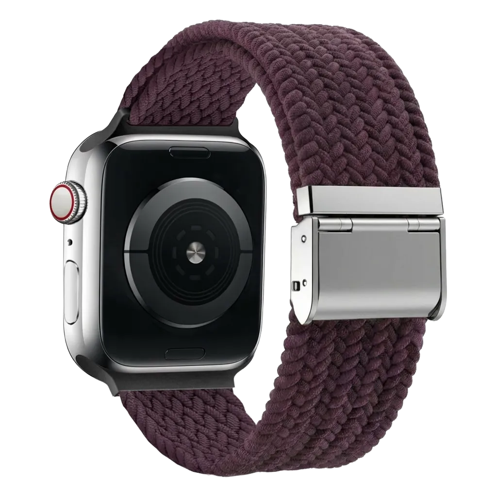 Correa trenzada Apple Watch (cereza oscura)