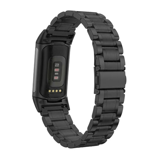Fitbit Charge 5 Metal Link Strap (Black)