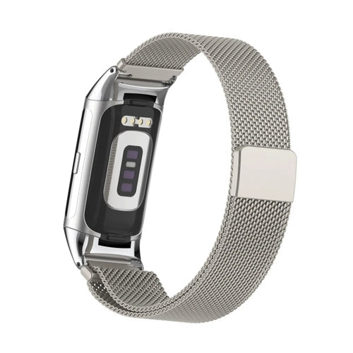 Fitbit Charge 5 Milanese Strap (Starlight)