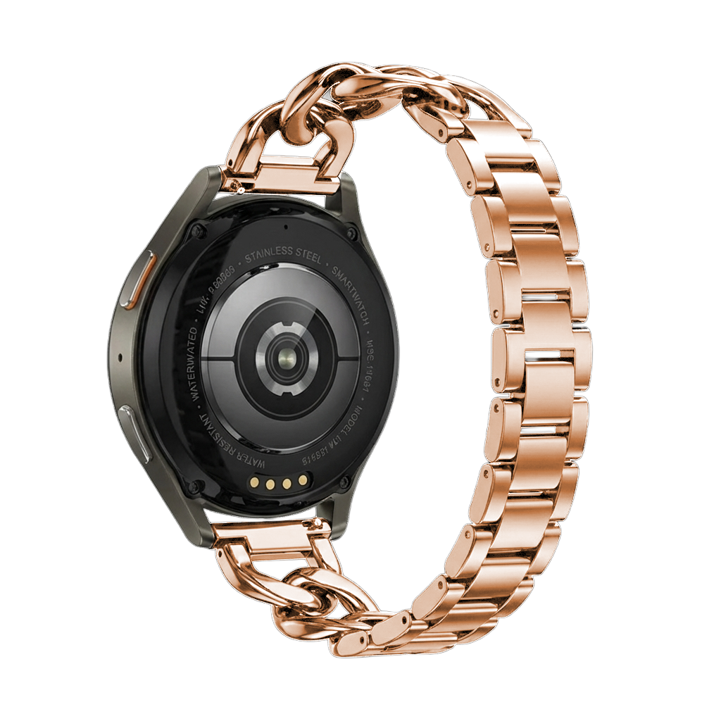 Correa cadena de acero Samsung Galaxy Watch 42mm (oro rosa)