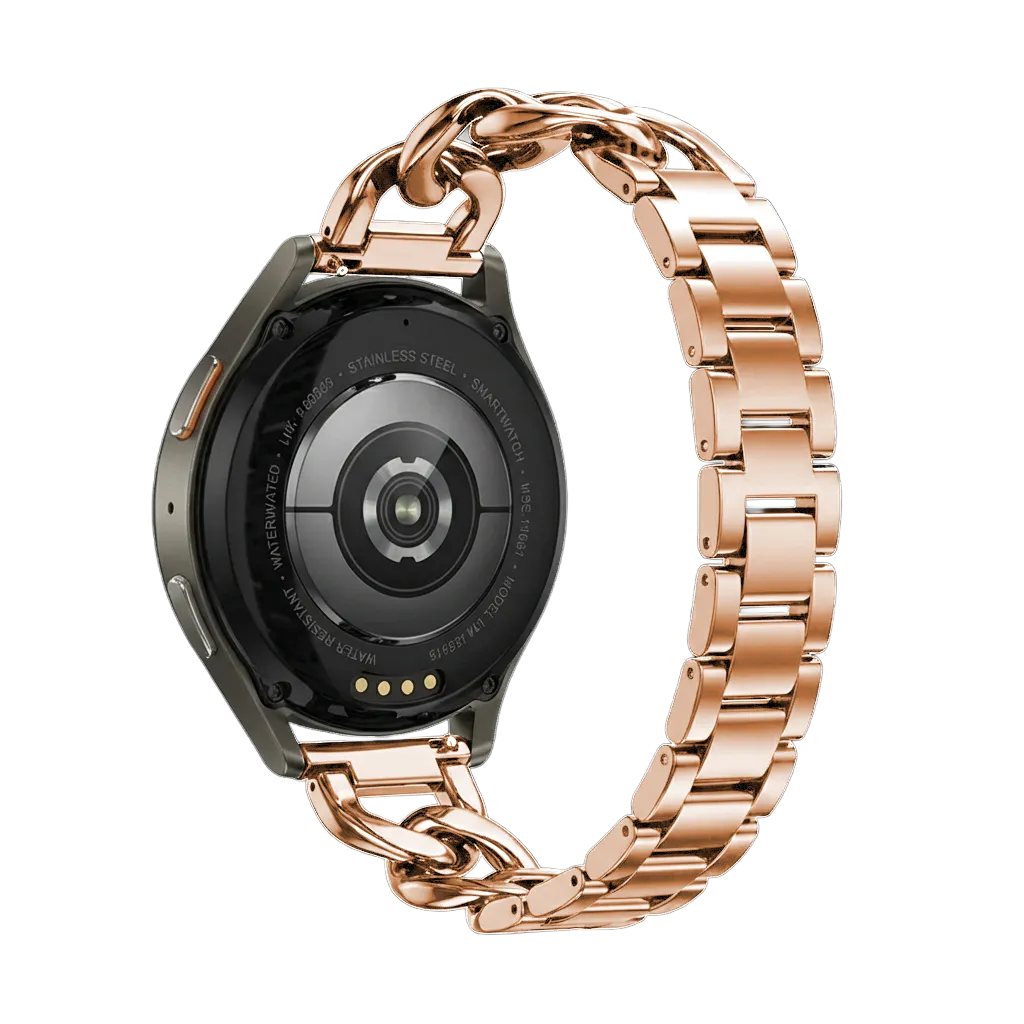 Correa cadena de acero Huawei Watch GT 2 42mm (oro rosa)