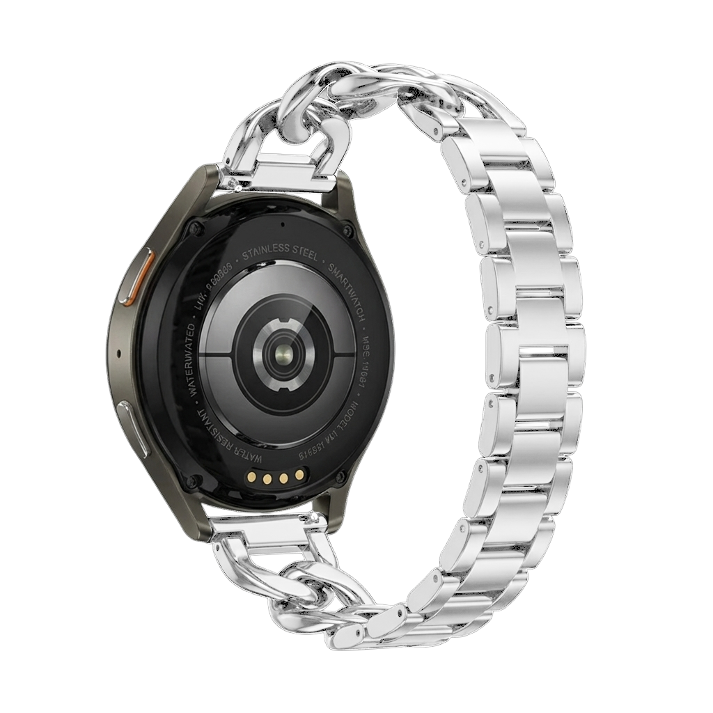 Correa cadena de acero Samsung Galaxy Watch 42mm (plata)