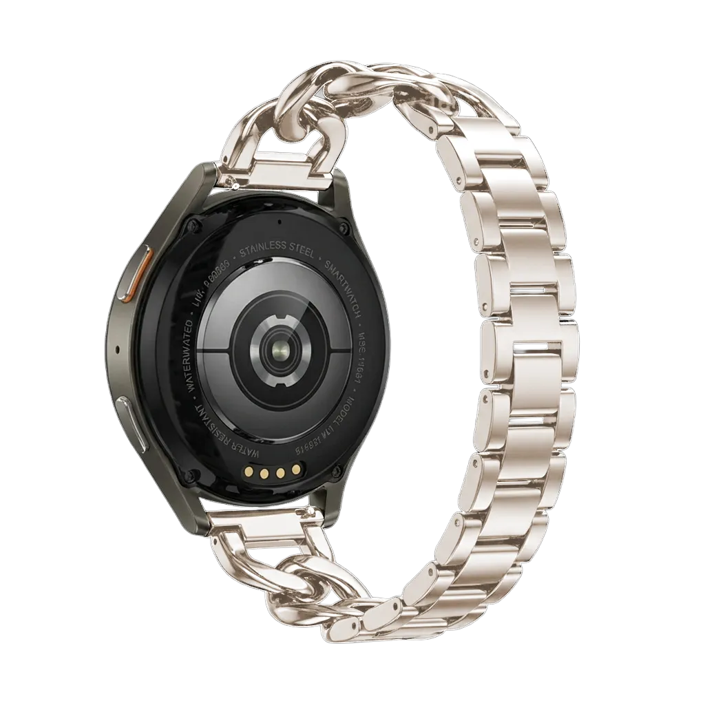 Correa cadena de acero Amazfit Active 2 (blanco estrella)