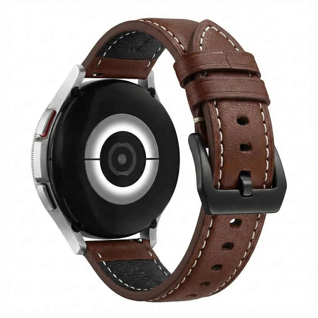 Correa cuero TicWatch Pro 5 Enduro (café)