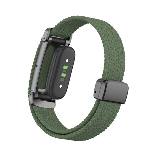 Correa trenzada con hebilla-D Fitbit Air (verde militar)