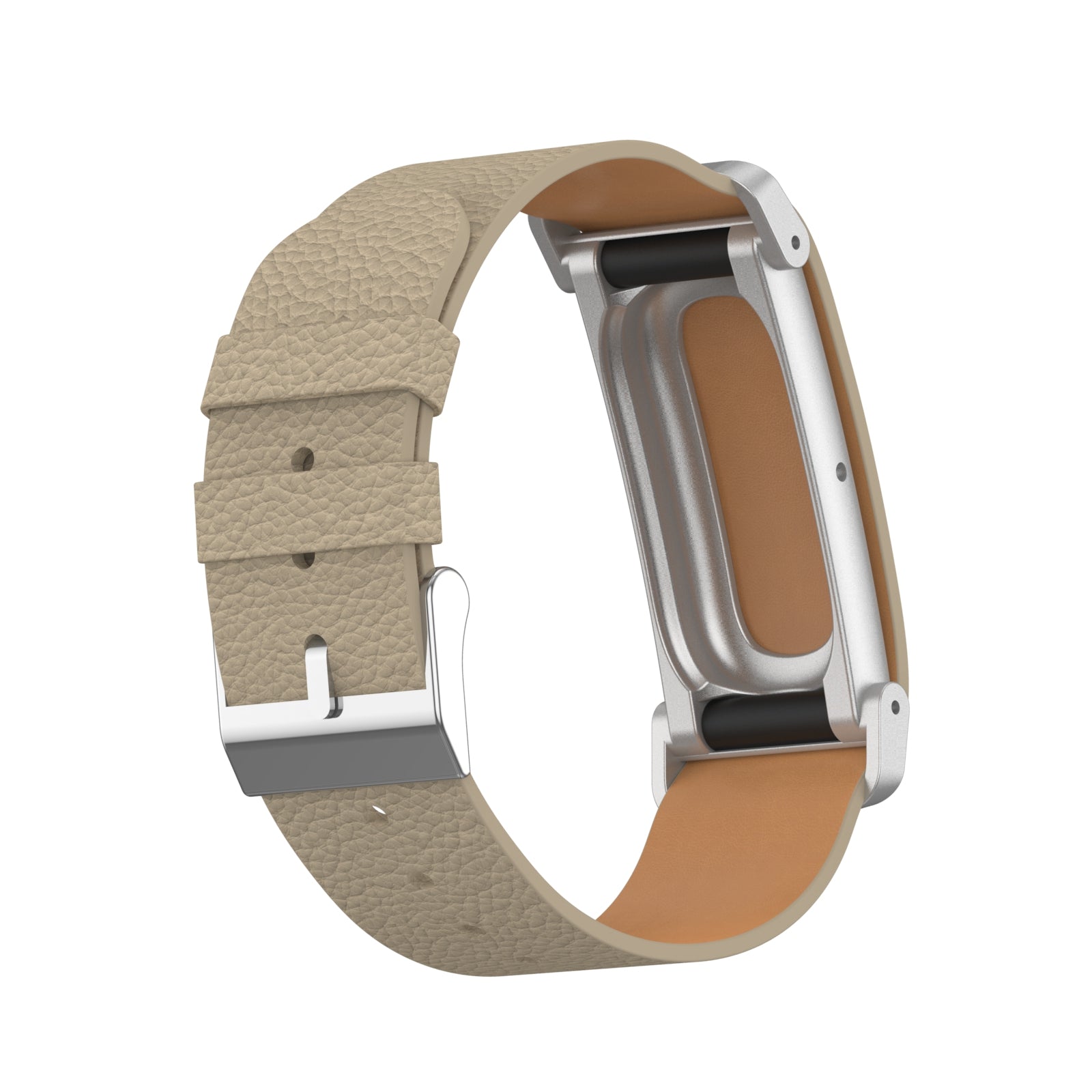 Correa cuero litchi Fitbit Air (marrón café)