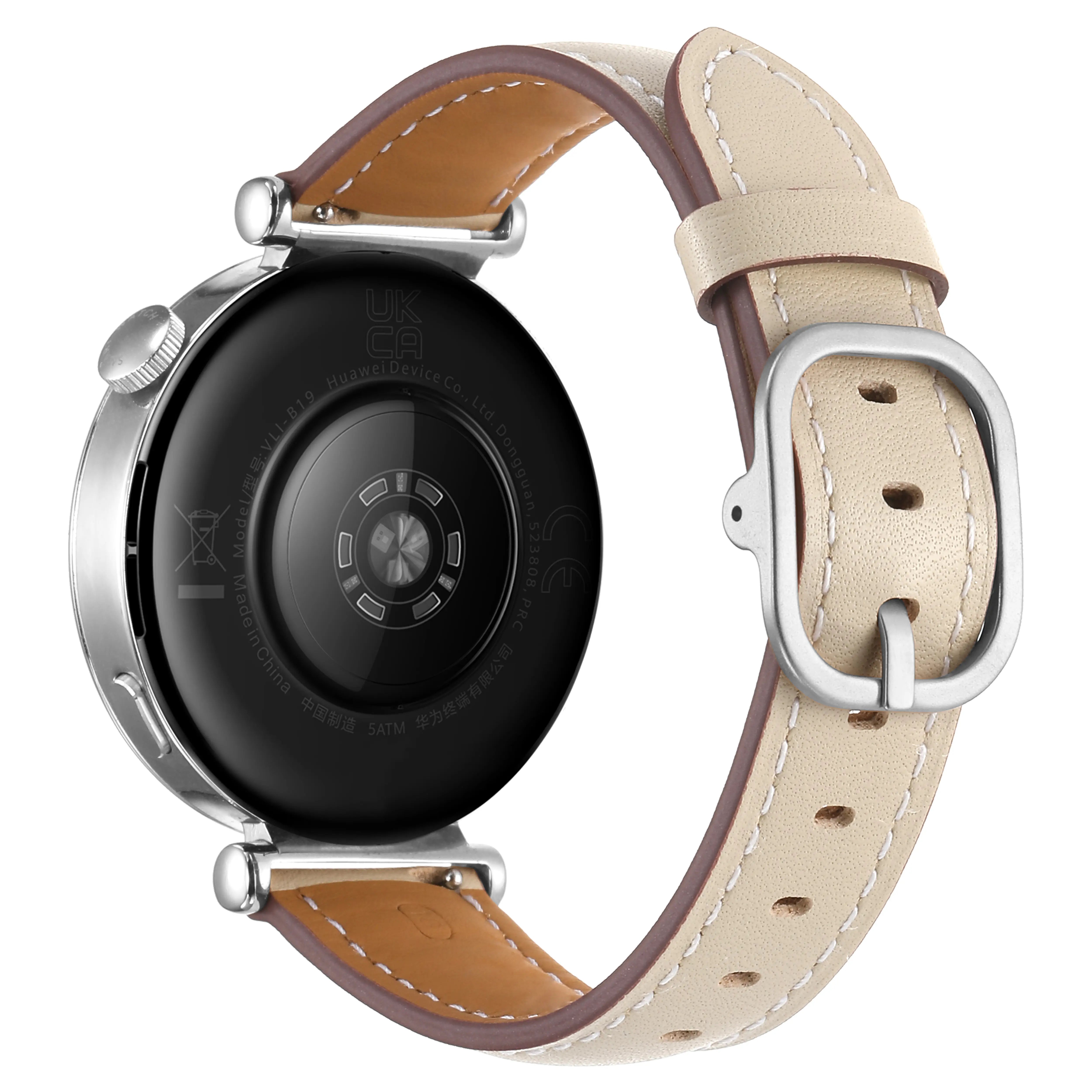 Huawei Watch GT 4 - 41mm Square Leather Strap (Starlight)