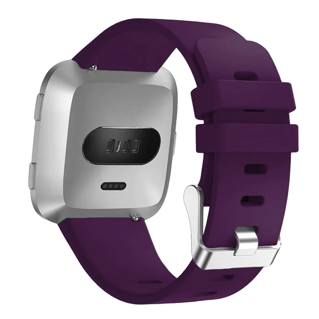 Fitbit Versa/Versa 2 Silicone Strap with Buckle (Dark Purple)