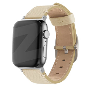 Leather Strap 'Deluxe', on a watch, 3/4 rear view