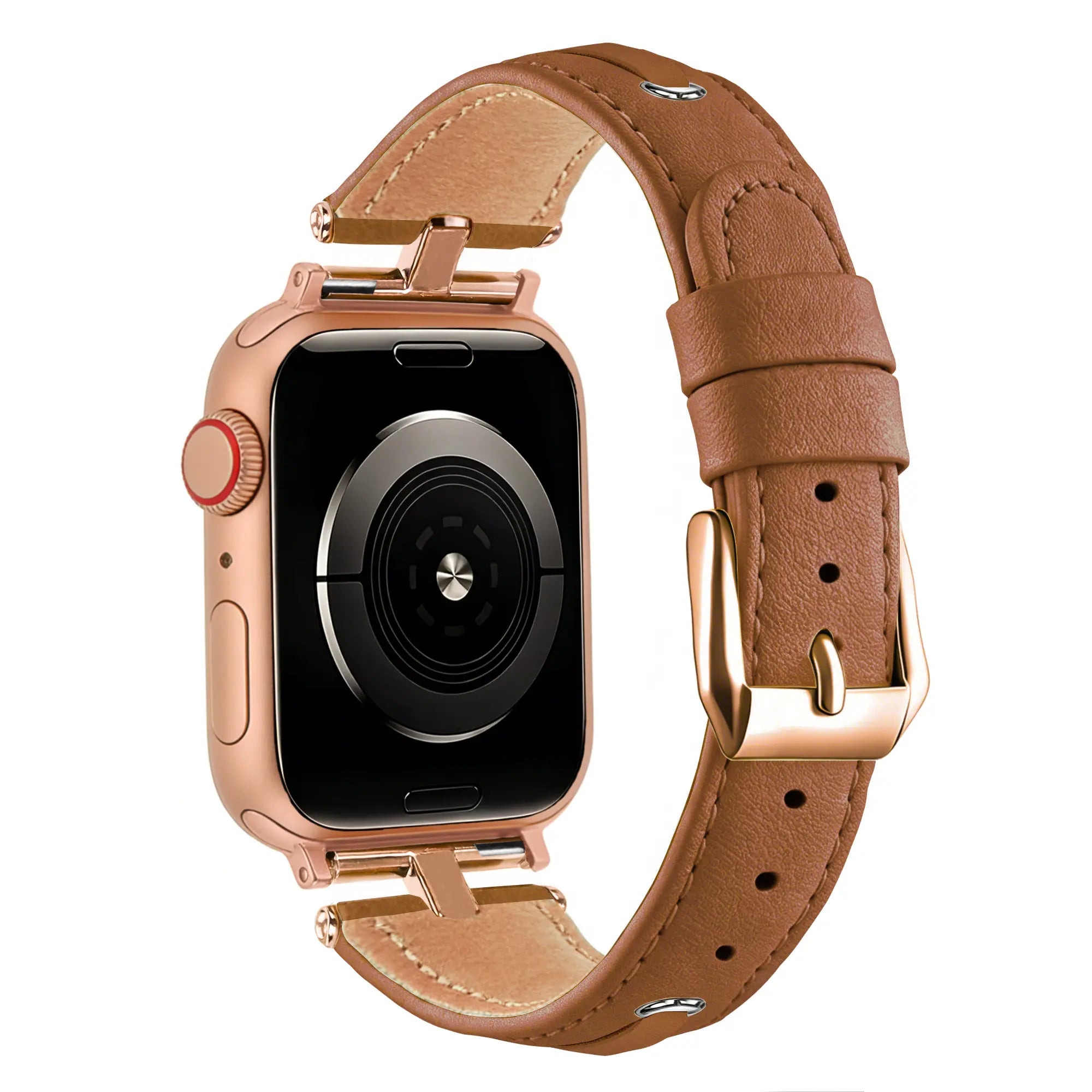 Bandz Apple Watch Leather Strap 'T-Belt' (Brown)