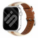 Correa cuero híbrida slim Apple Watch (beige/marrón)