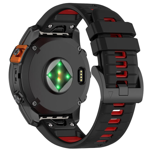Correa deportiva con hebilla Garmin Approach S70 - 47mm (negro/rojo)