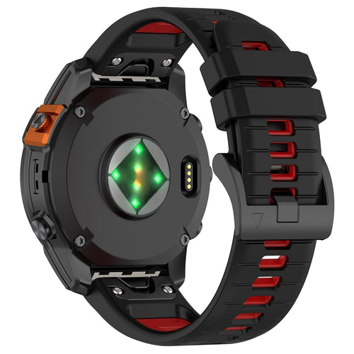 Correa deportiva con hebilla Garmin Approach S62 (negro/rojo)