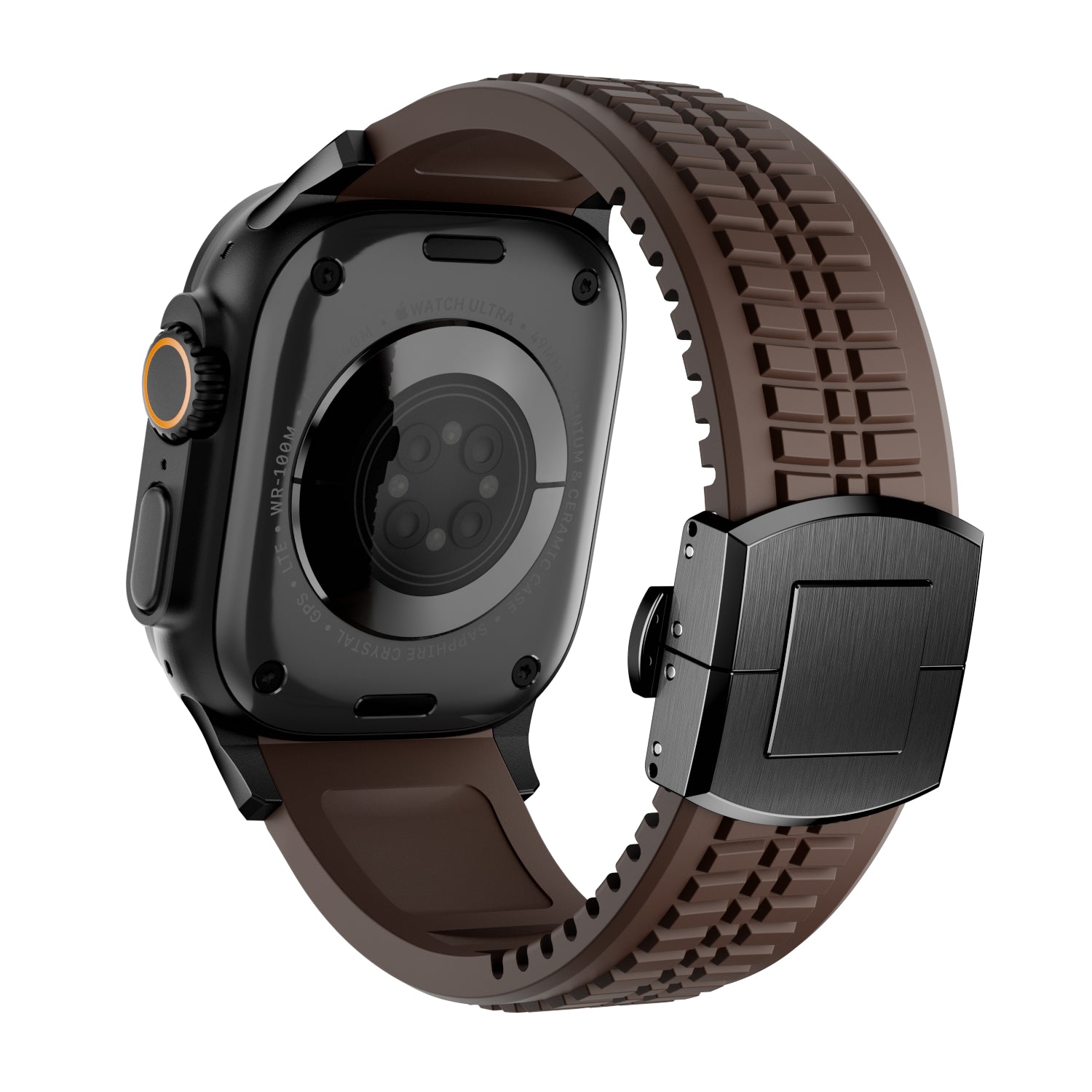Correa silicona 'Premium' Apple Watch Ultra (marrón rojizo)