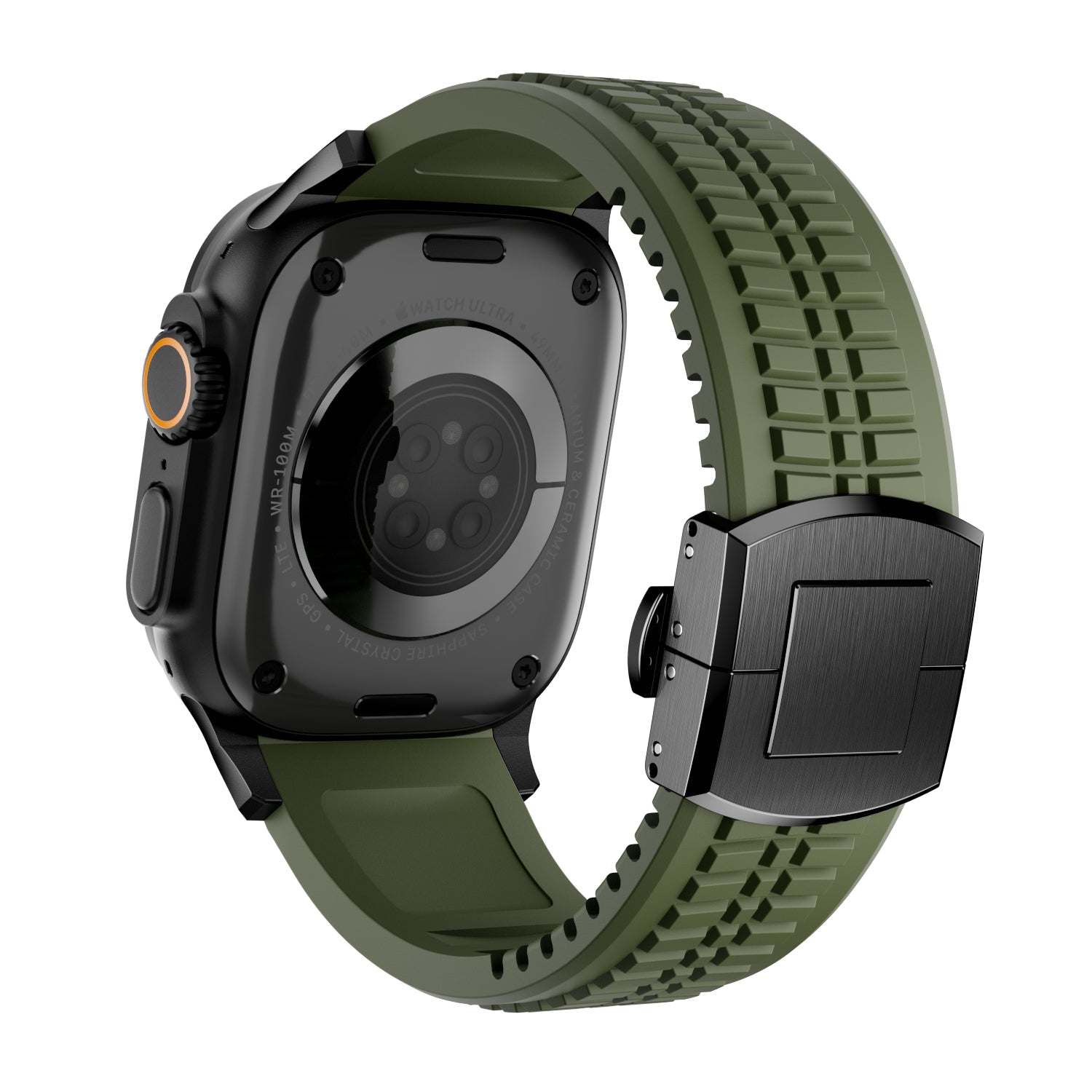 Correa silicona 'Premium' Apple Watch Ultra (verde militar)