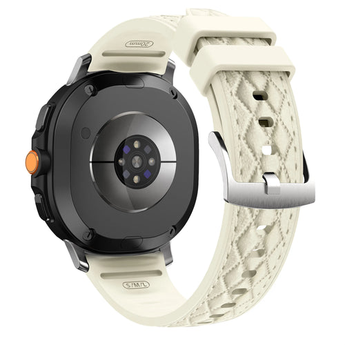 Correa cuero híbrida diamond Samsung Galaxy Watch 8 - 40mm (beige)