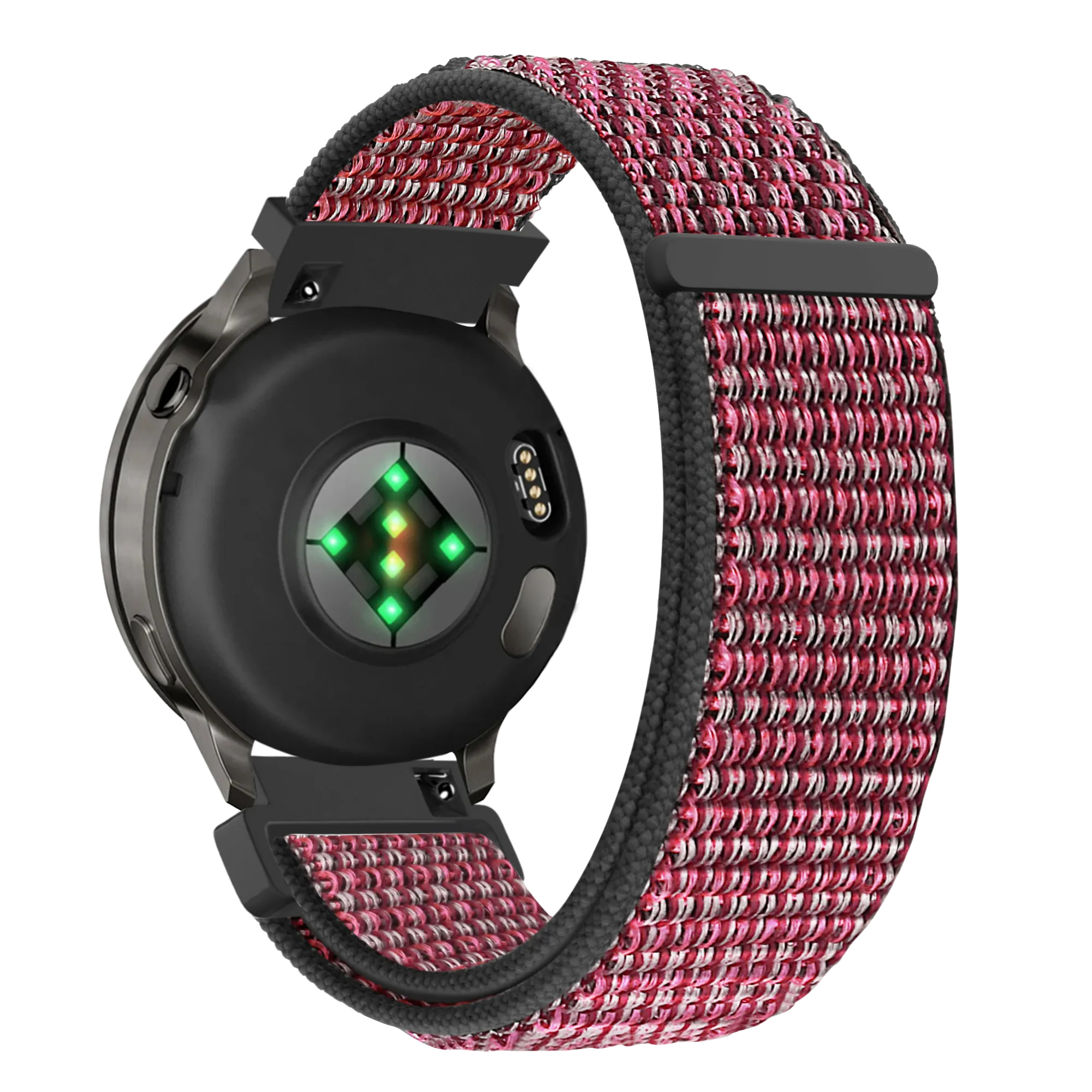 Bandz Garmin Forerunner 265s Nylon Loop Strap (Crimson Berry)