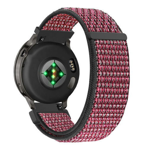 Bandz Garmin Vivomove Luxe Nylon Loop Strap (Crimson Berry)