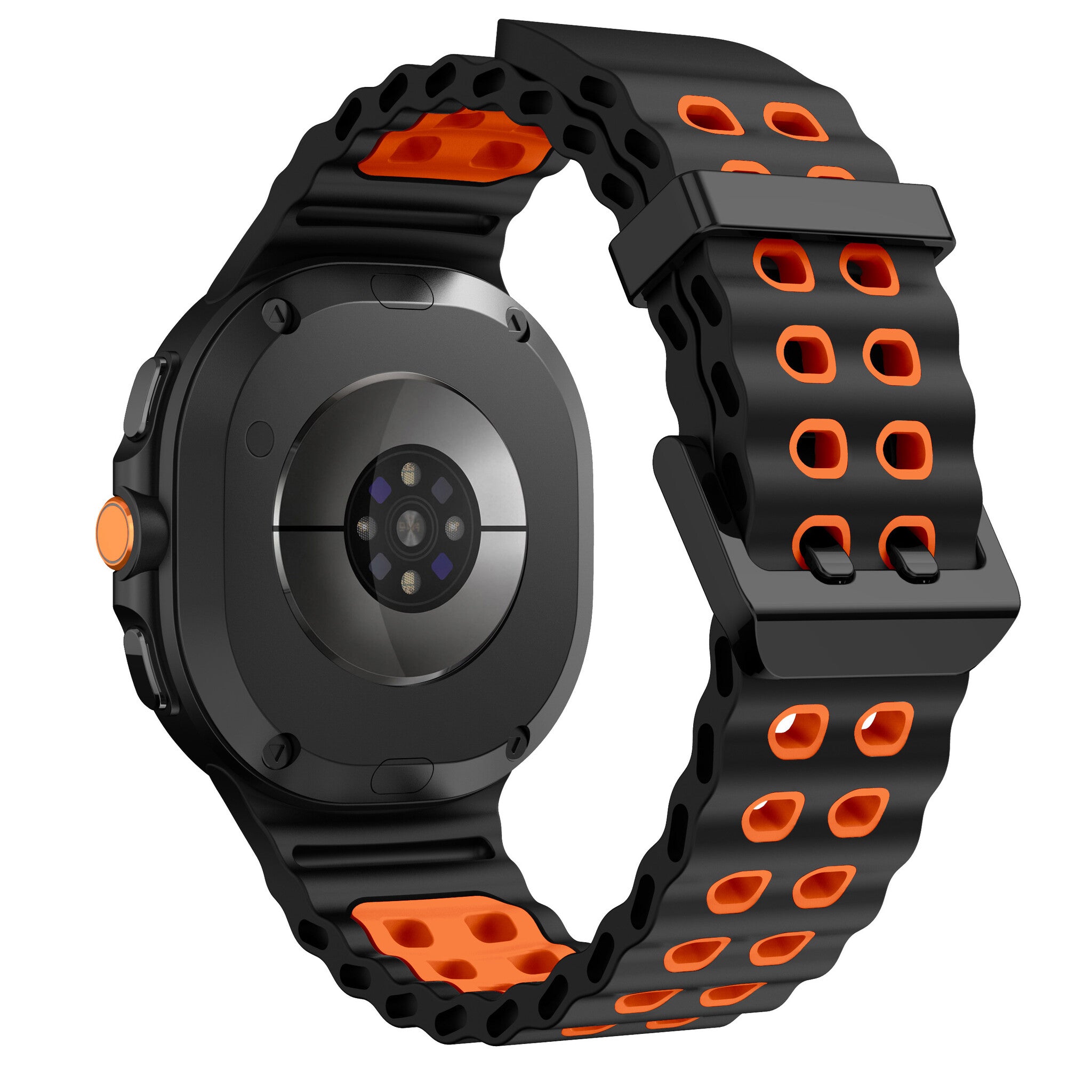 Samsung Galaxy Watch 8 - 44mm Ocean Strap (Black/Orange)