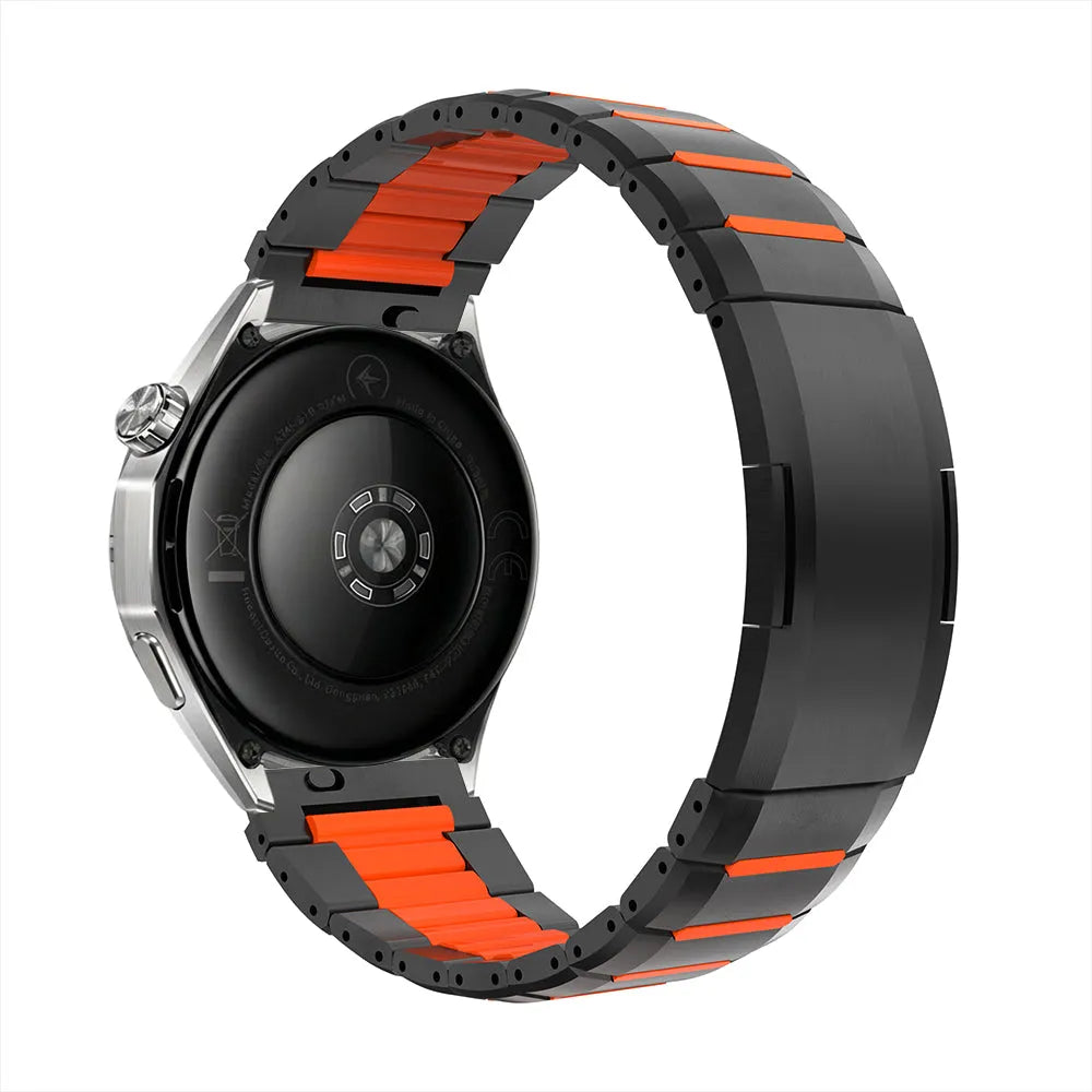 Correa acero híbrido 'One Push' Polar Grit X2 Pro (negro/naranja)