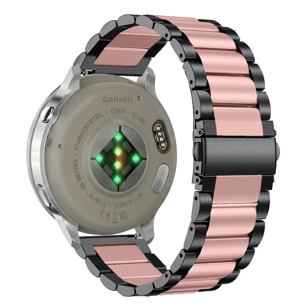 Correa acero Garmin Forerunner 70 (negro/rosa)