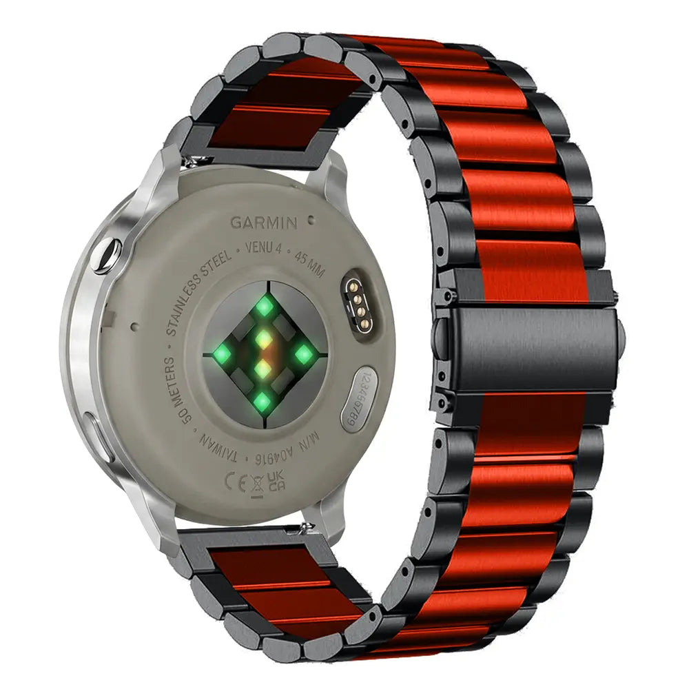 Correa acero Garmin Forerunner 170 (negro/rojo)