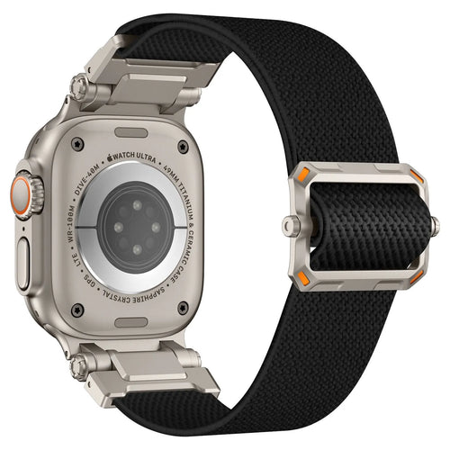 Correa poliéster 'Explorer' Apple Watch (negro/titanio)