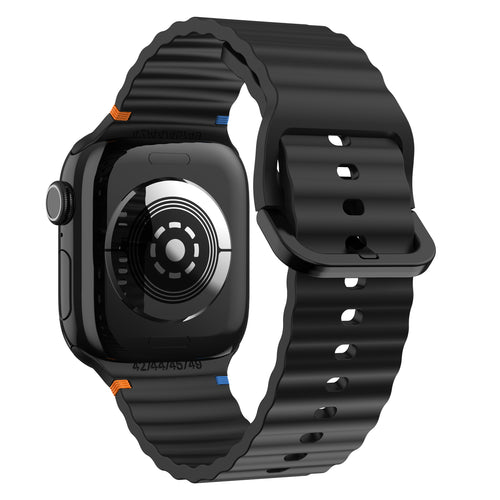 Apple Watch Ultra Wave Silicone Strap (Black)