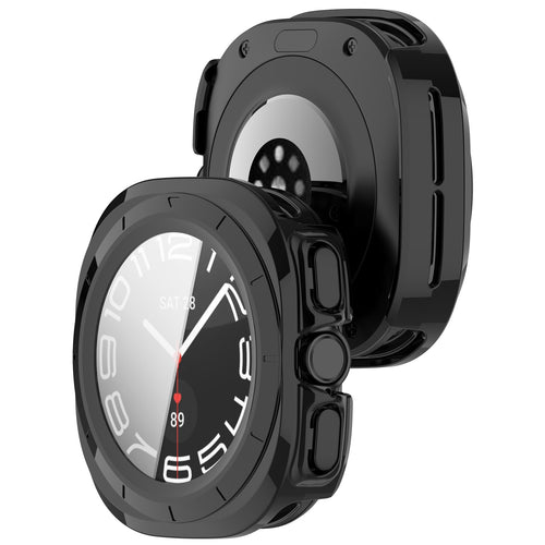 Funda rígida con cristal para Samsung Galaxy Watch Ultra 2 (negra)