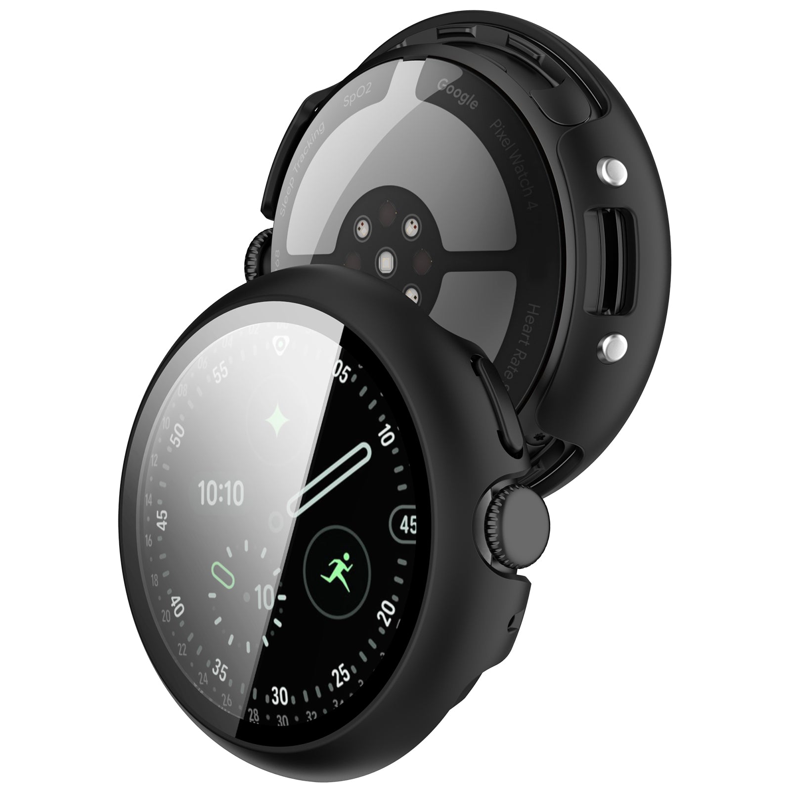 Funda resistente con vidrio Google Pixel Watch 4 - 45mm (negro)